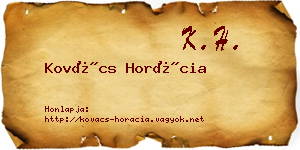 Kovács Horácia névjegykártya